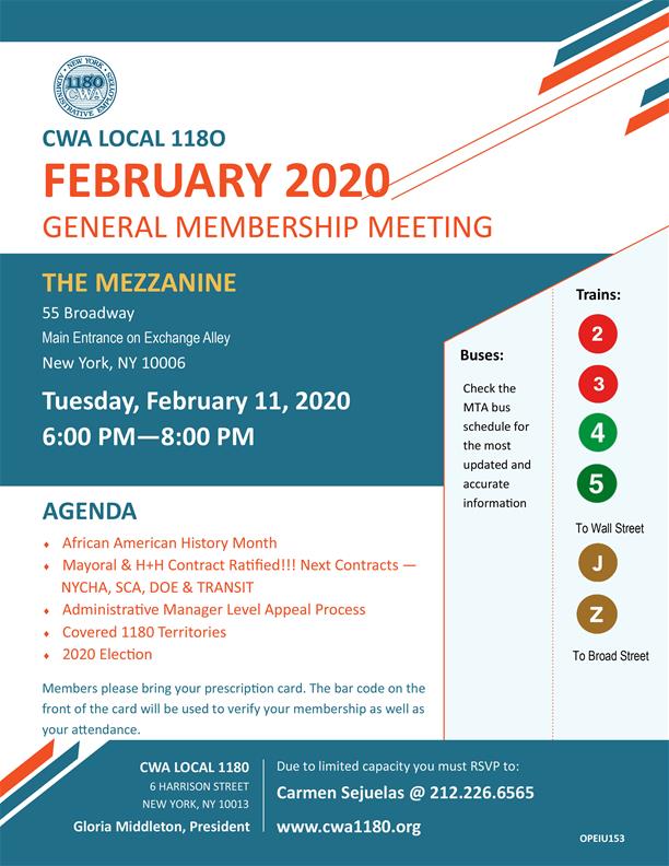 Feb membership meeting